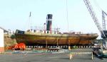 ID 3611 LYTTELTON II (1939/303grt/LR No: 5215521) on the slip in Geelong, Australia. Although sent to the scrappers, at the time of this picture there are moves afoot to save her.